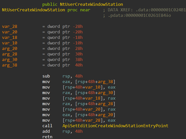 NtUserCreateWindowStation
